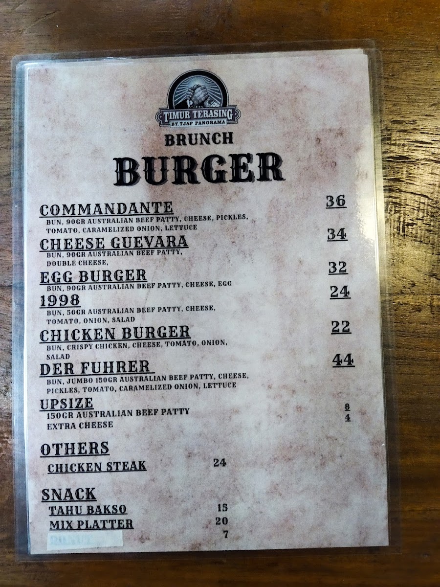 Timur Terasing Tjap Panorama Menu - Image 6